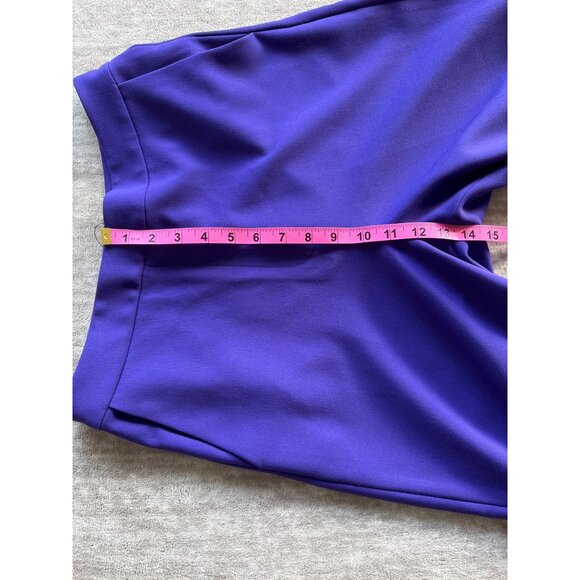 French Connection Whisper Flare Trousers In Cobalt Violet Size 8 - Picture 9 of 12